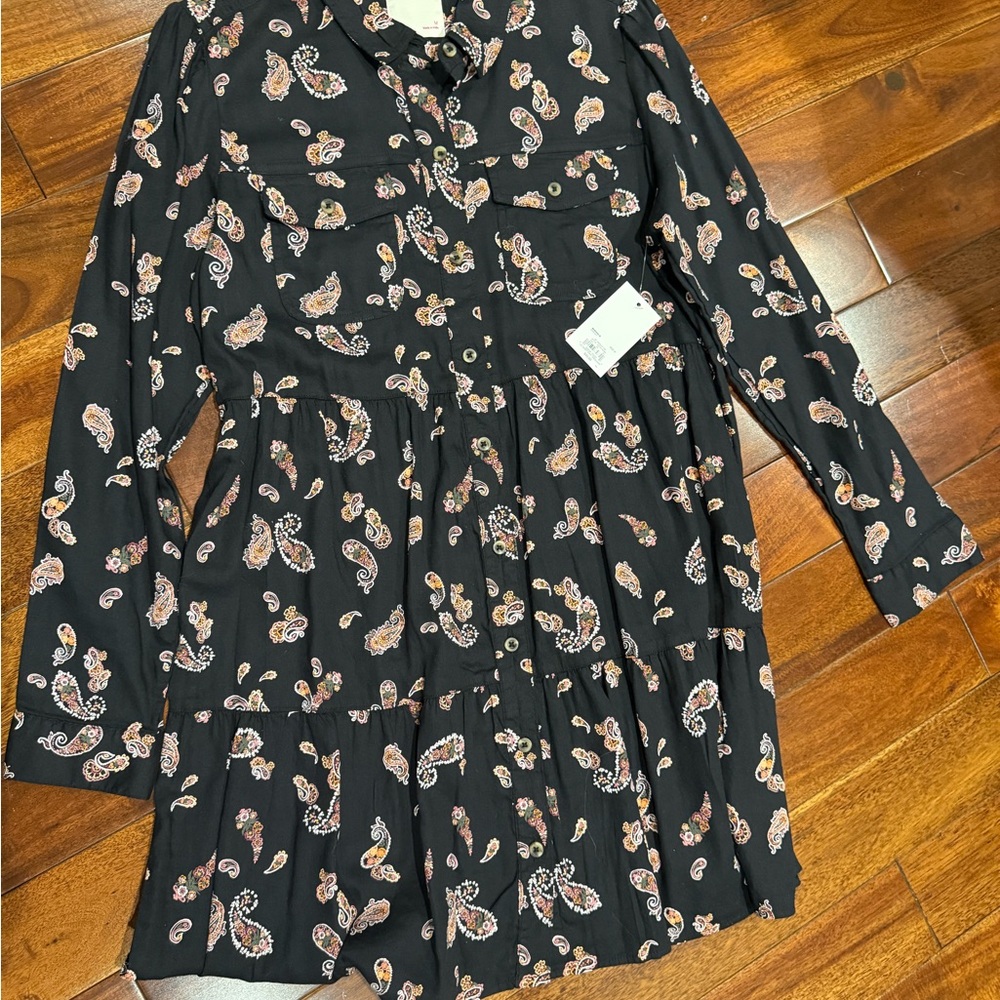 Soho Black Paisley Print Dress